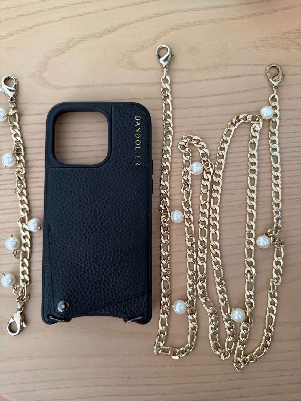 Bandolier Estelle Pearl Strap Set - Ivory/Gold
